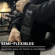 Muñequeras All Black + Magnesio Portátil + Envío GRATIS