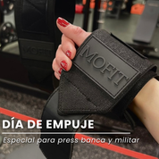 Muñequeras All Black Semi-Rígidas | Gym & Powerlifting